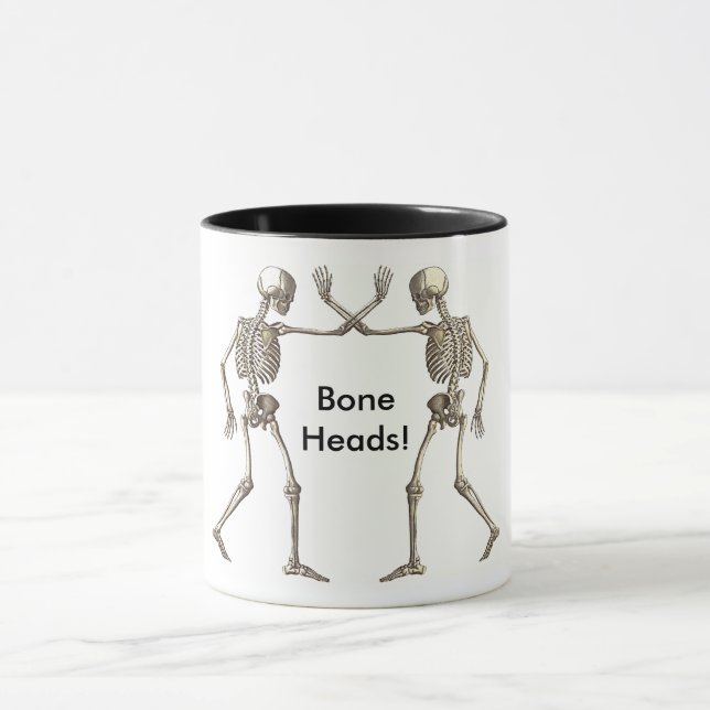 Caneca Cabeças Ósseas Esqueletos Que Poupam Bonehead Café (Centro)
