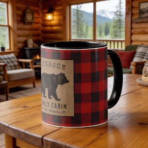 Caneca Cabina Vermelha Xadrez Búfalo Vermelha da Famíli