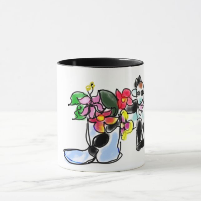 Caneca Cabra e flores  (Centro)