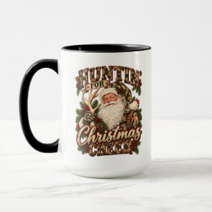 Caneca Caça à Alegria de Natal Camuflado Papai Noel Caçan