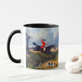 Caneca Caça à raposa limpando uma vala John Herring