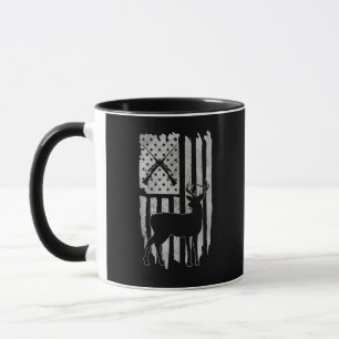 Caneca Caça ao Veado com Bandeira Americana Patriótico Ca