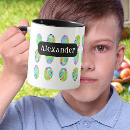 Caneca Caça aos Ovos de Páscoa com Nome Personalizado Fes
