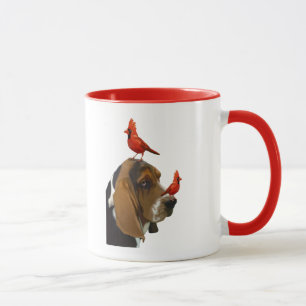 Caneca Caça-Basset e Aves