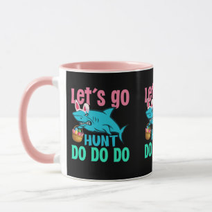 Caneca Caça De Ovo De Páscoa Com Coelho Azul