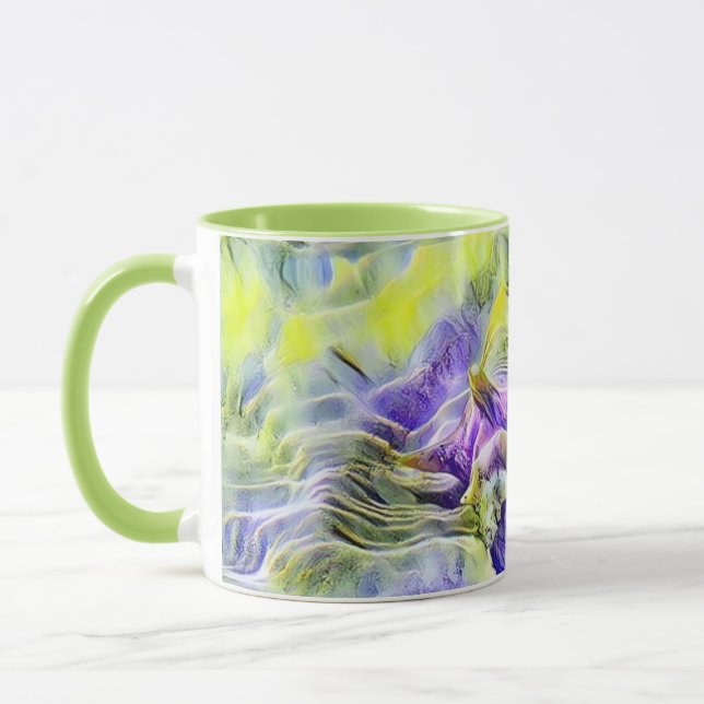 Caneca Caça-marisco na pintura a aquarela azul-marinho (Esquerda)