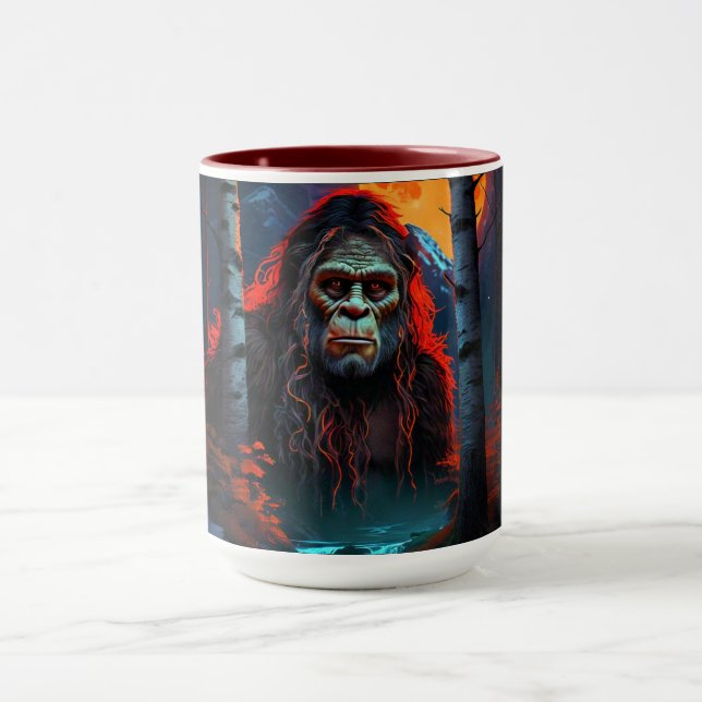 Caneca Caça Noturna do Sasquatch ao Luar (Centro)