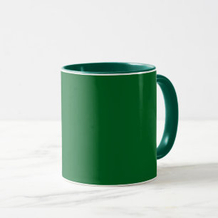 Caneca Caça verde, tom rico e profundo,