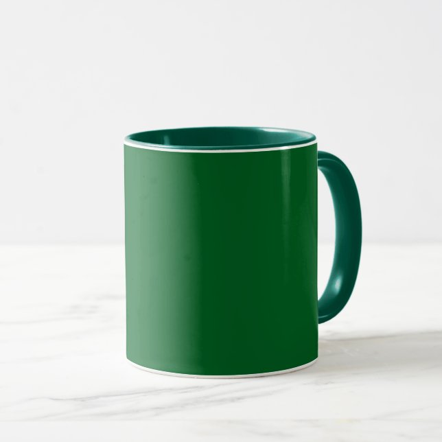 Caneca Caça verde, tom rico e profundo, (Frente Esquerda)
