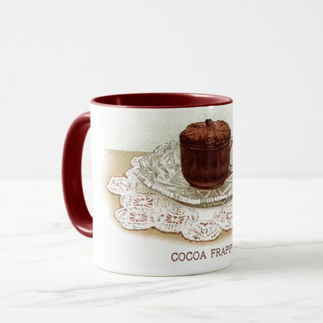 Caneca Cacau picante chocolate quente elegante castanho b (Frente Esquerda)