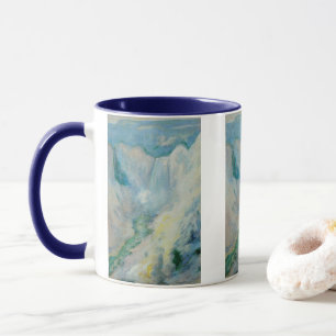 Caneca Cachoeira em Yellowstone por Twachtman, Arte Antig