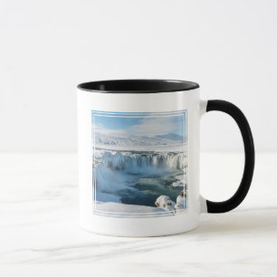 Caneca Cachoeira Godafoss Paisagem