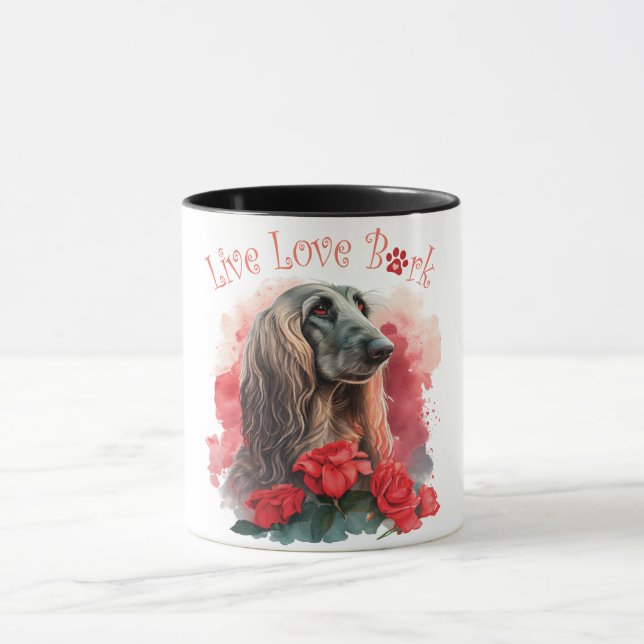 Caneca Cachorro Afegão Mãe Floral (Centro)