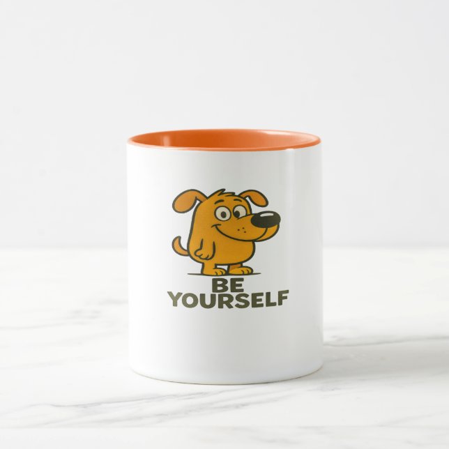 Caneca Cachorro Animado Seja Você Mesmo (Centro)