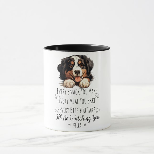 Caneca Cachorro Bernês Montanhês Fofo Personalizado Diver (Centro)