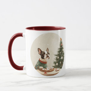 Caneca Cachorro Boston Terrier Natal