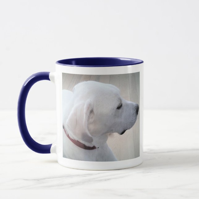 Caneca Cachorro branco-bonito Perfil de Cachorro Labrador (Esquerda)