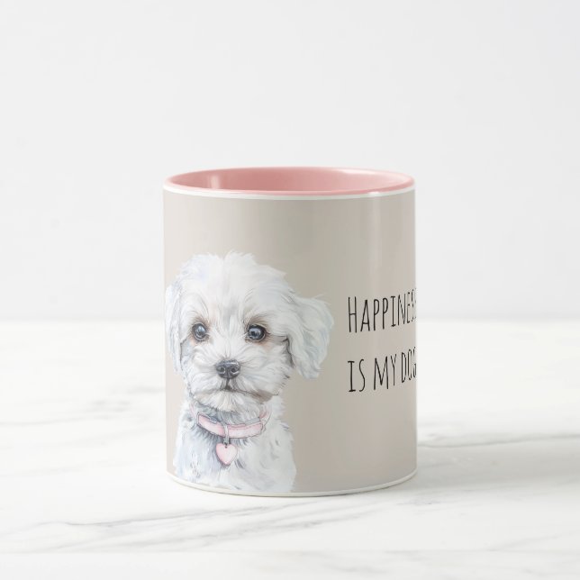 Caneca Cachorro Branco Doce (Centro)