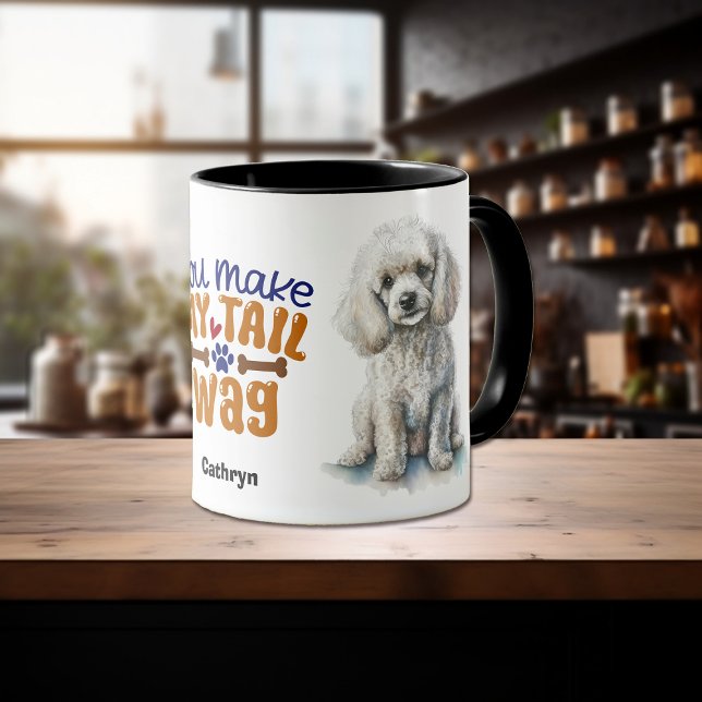 Caneca Cachorro Branco Você Faz Minha Carteira (Criador carregado)