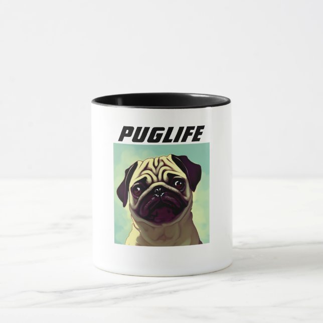 Caneca Cachorro Cachorro Cachorro Atirado Olhos-de-Corte (Centro)