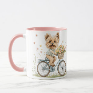 Caneca Cachorro Cachorro Cachorro Cachorro Bicando Flores