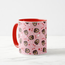 Caneca Cachorro Cachorro Rosa Vermelho