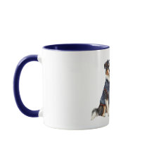 Cachorro com Jaqueta Azul