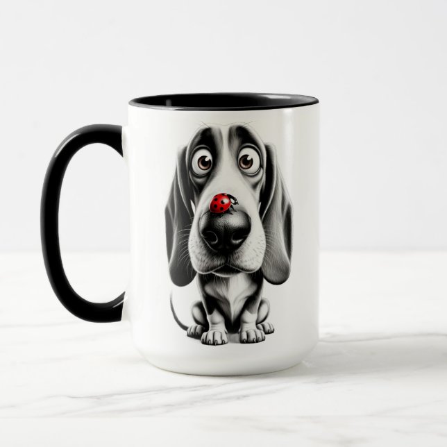 Caneca Cachorro com uma joaninha (Esquerda)