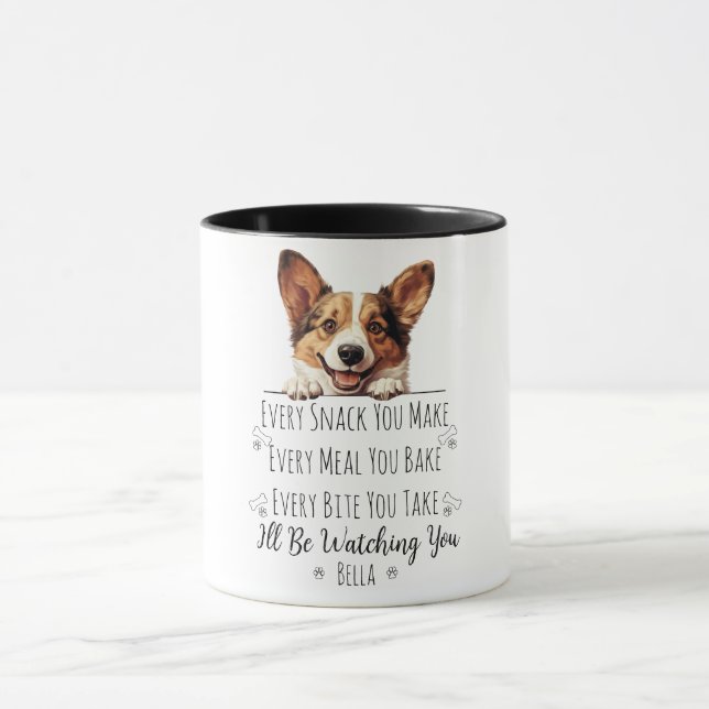 Caneca Cachorro Corgi Fofo Personalizado Divertido (Centro)