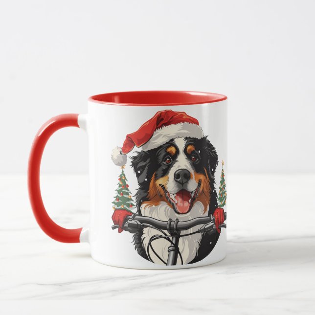 Caneca Cachorro da Montanha Bernese de Natal (Esquerda)