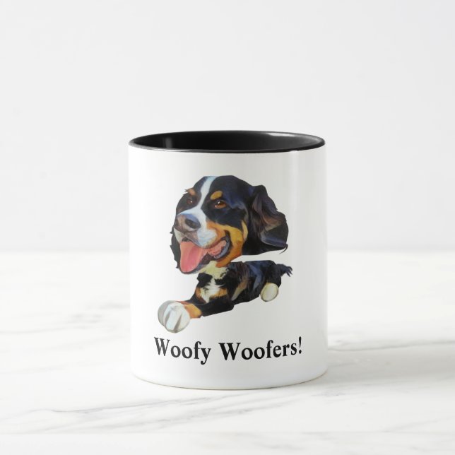 Caneca Cachorro da Montanha Bernese Engraçado (Centro)