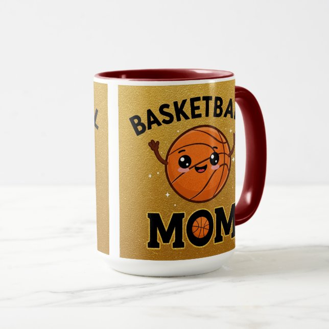 Caneca Cachorro de Basquete, Mãe Mug (Frente Esquerda)