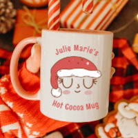 Cachorro de Cacau Quente de Santa Hat Personalizad