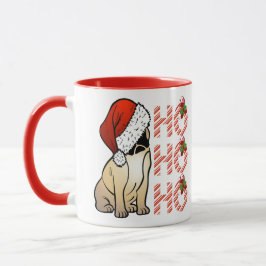 Caneca Cachorro de caneca-canja em Santa Hat Cachorro que