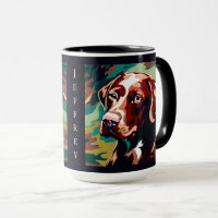 Cachorro de Chocolate no Monograma de Camo