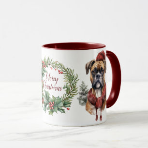 Caneca Cachorro de Feliz Bonita Cachorro de Natal