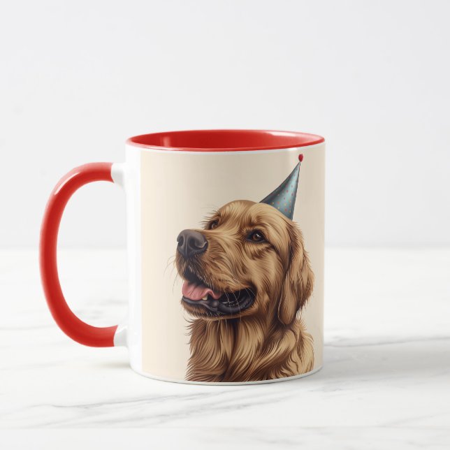 Caneca Cachorro de Ouro de Aniversário (Esquerda)