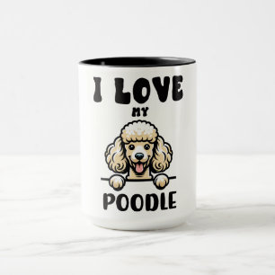 Caneca Cachorro de Poodle Engraçado