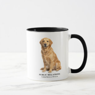 Caneca Cachorro de Relações Públicas Golden Retriever