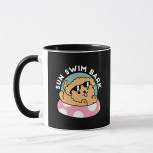 Caneca Cachorro de verão - Cachorro flutuante com óculos 