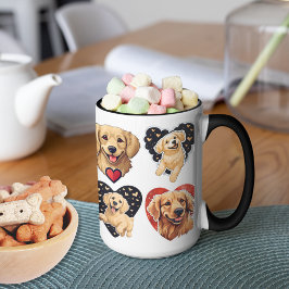 Caneca Cachorro do namorados Ouro