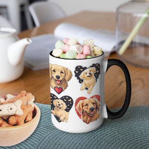 Caneca Cachorro do namorados Ouro