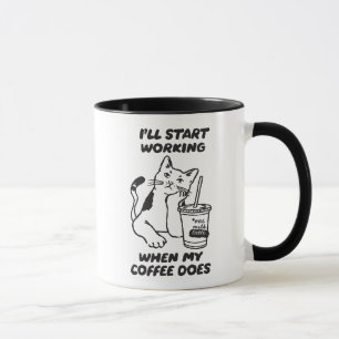 Caneca Cachorro engraçado Companhia de café no escritório