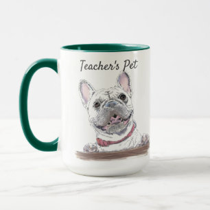Caneca Cachorro Feliz Francês Desenho Personalizado
