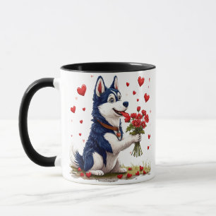 Caneca Cachorro fofo do Dia dos Namorados