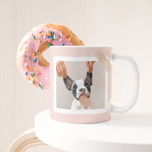 Caneca Cachorro Fotográfico Personalizado com Quadro Rosa