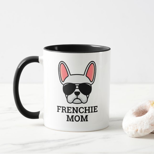 Caneca Cachorro Francês Francês Francês Cachorro Mãe Mug (Com Donut)