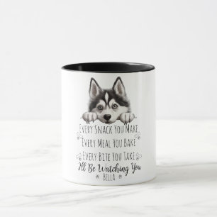 Caneca Cachorro Husky Fofo Personalizado Divertido