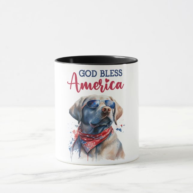 Caneca Cachorro-Lab Patriótico (Centro)