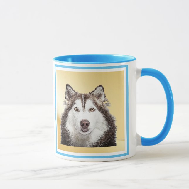 Caneca Cachorro Mãe Engraçado Dia de as mães Pet Foto Azu (Direita)